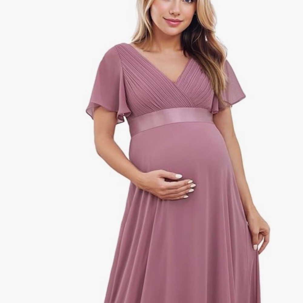 Ever-Pretty Pink Maternity Dress